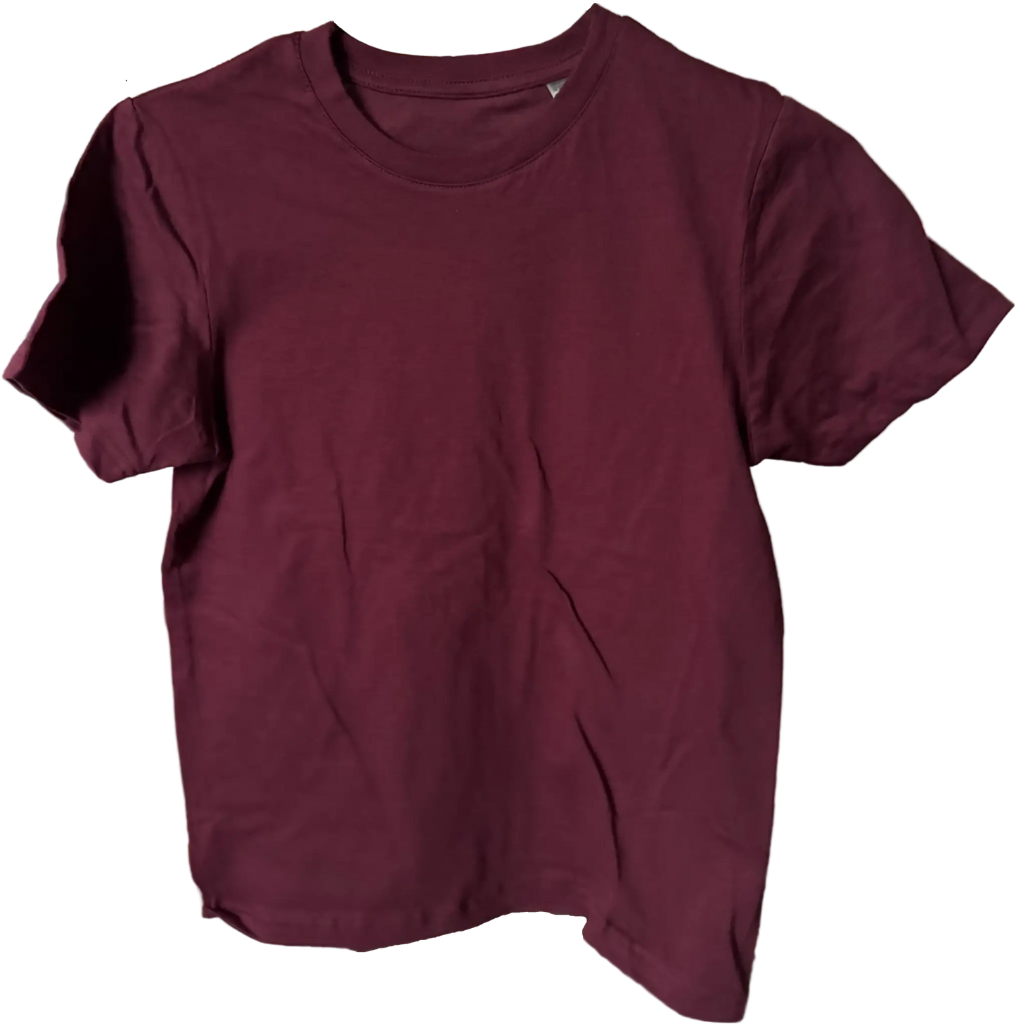 Bordeauxrotes Kinder T-Shirt mit Rundhals Ausschnitt