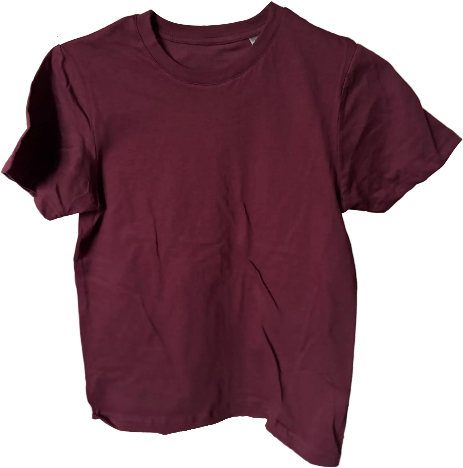 Bordeauxrotes Kinder T-Shirt mit Rundhals Ausschnitt