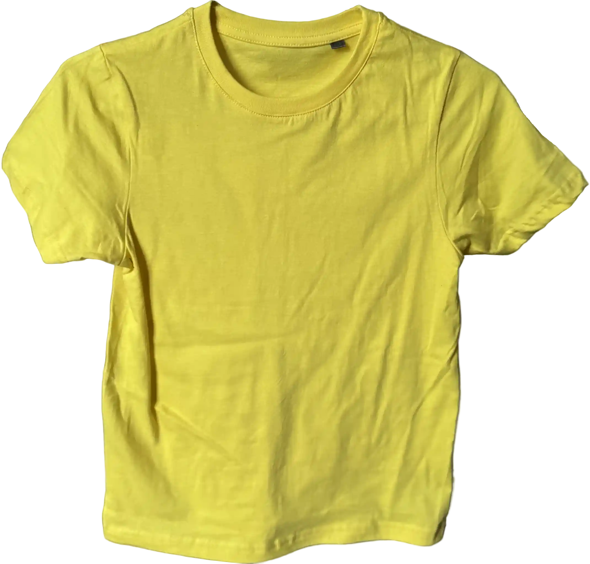 Gelbes Kinder T-Shirt mit Rundhals Ausschnitt